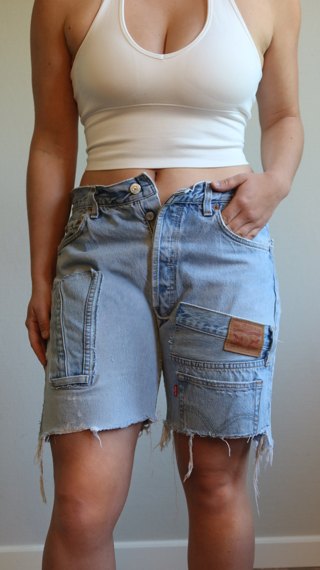 09 REWORKD denim jorts