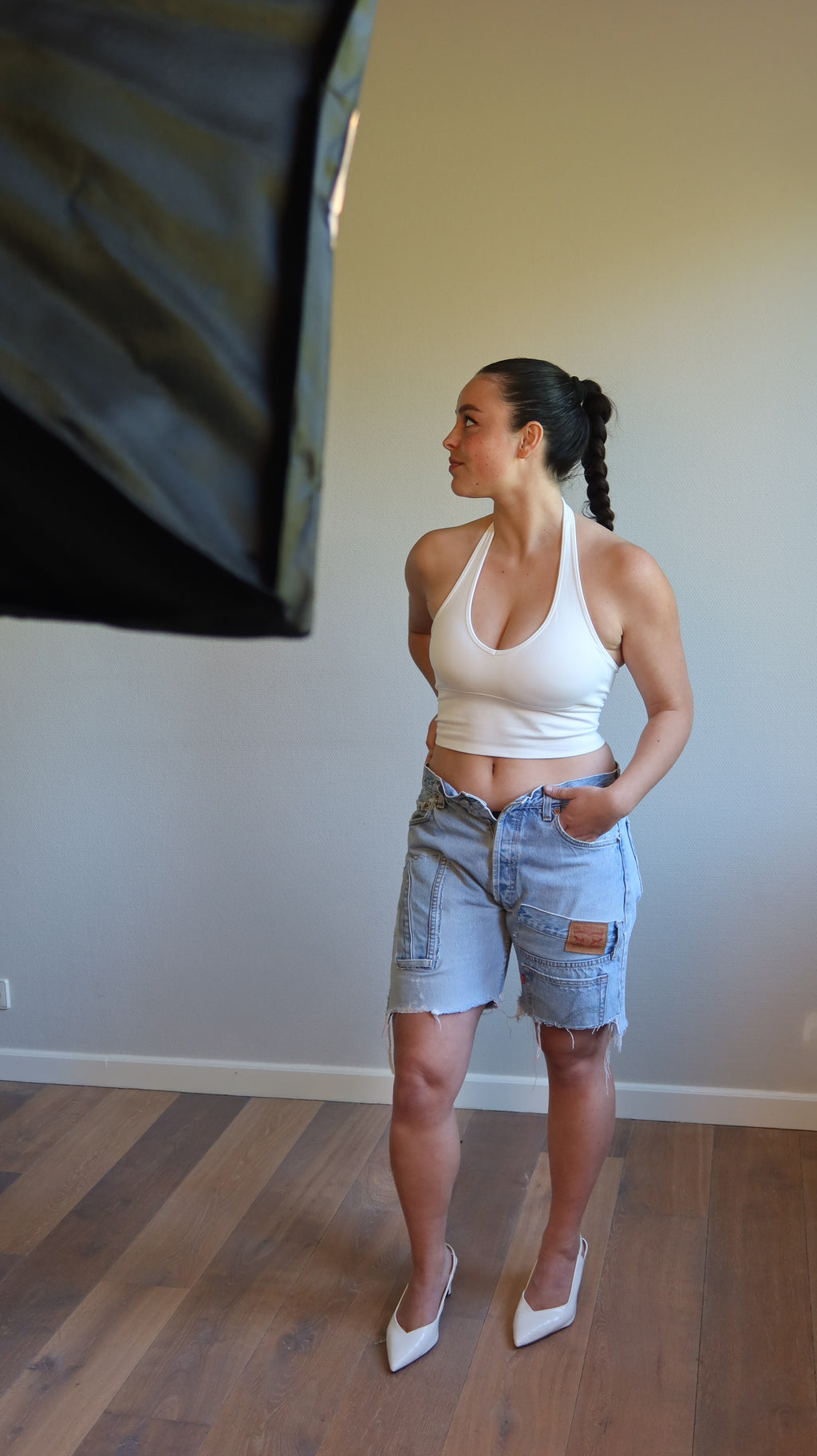 09 REWORKD denim jorts