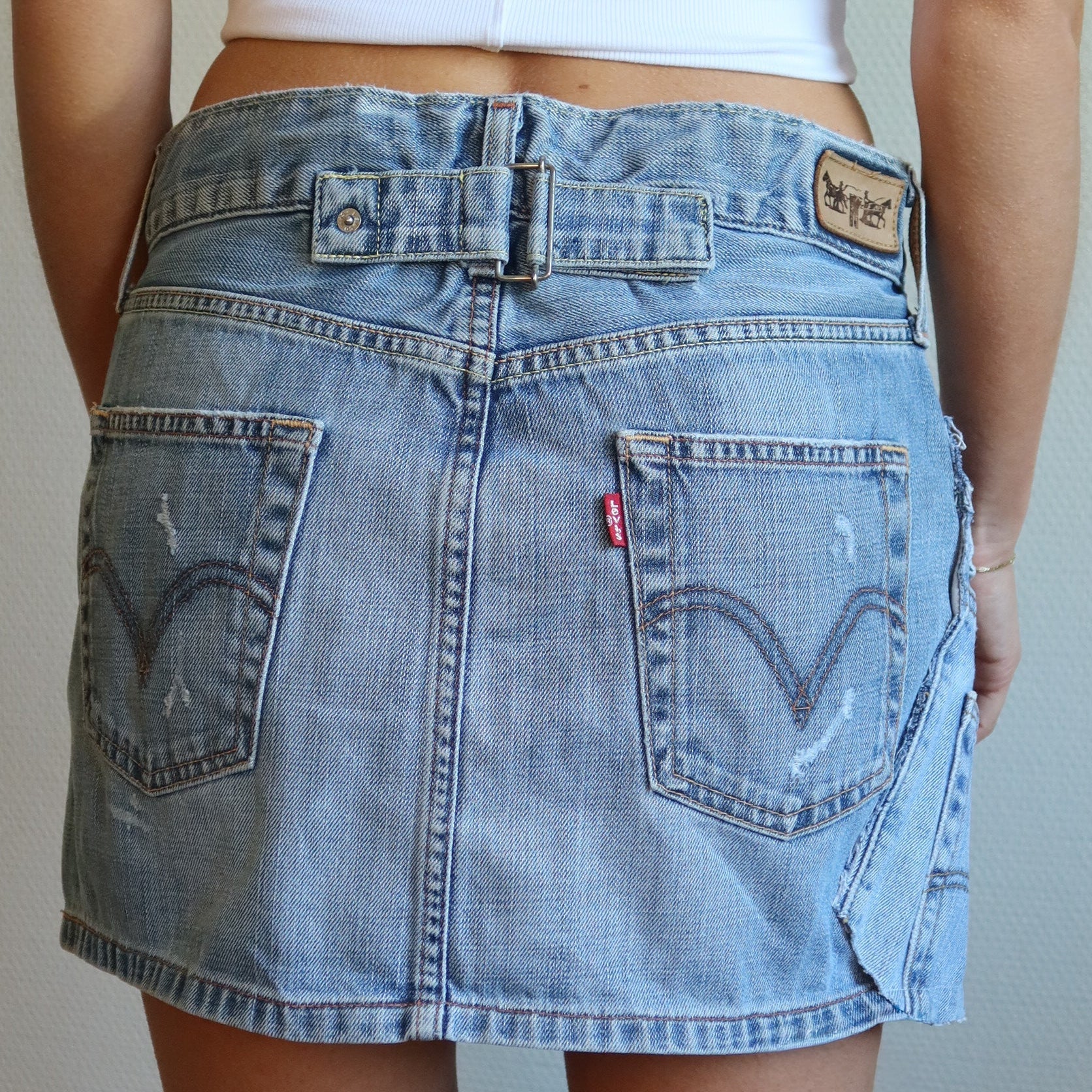 08 REWORKD denim skirt