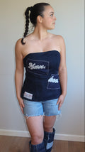 04 REWORKD navy blue top