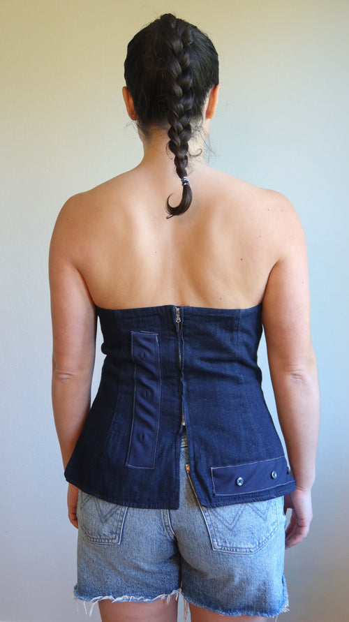 04 REWORKD navy blue top