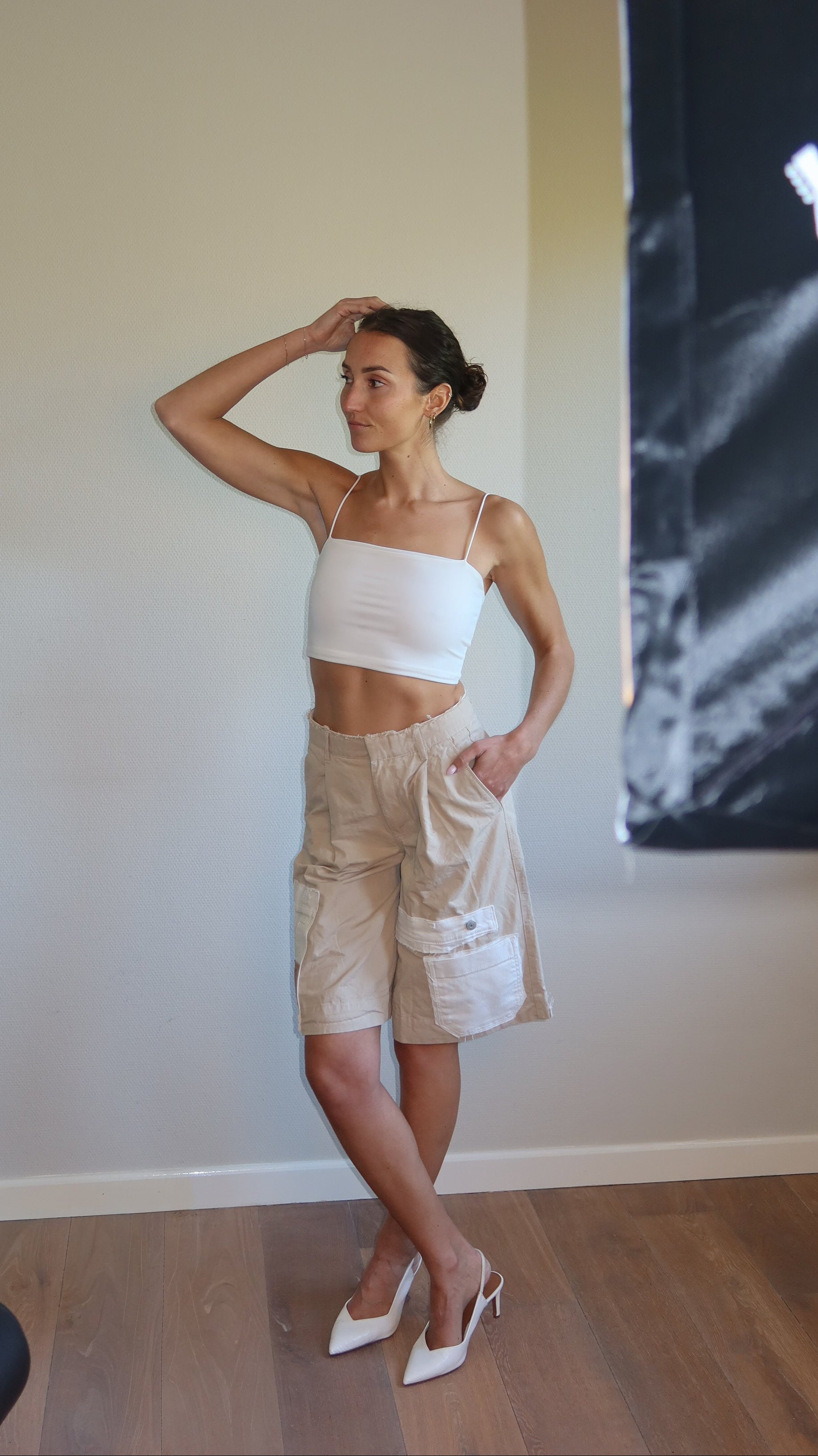 02 REWORKD jorts beige