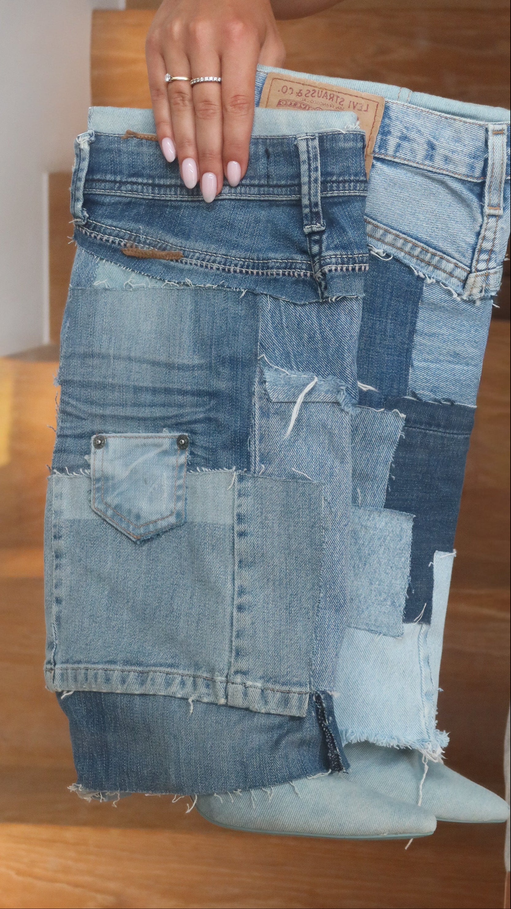10 REWORKD denim boots light
