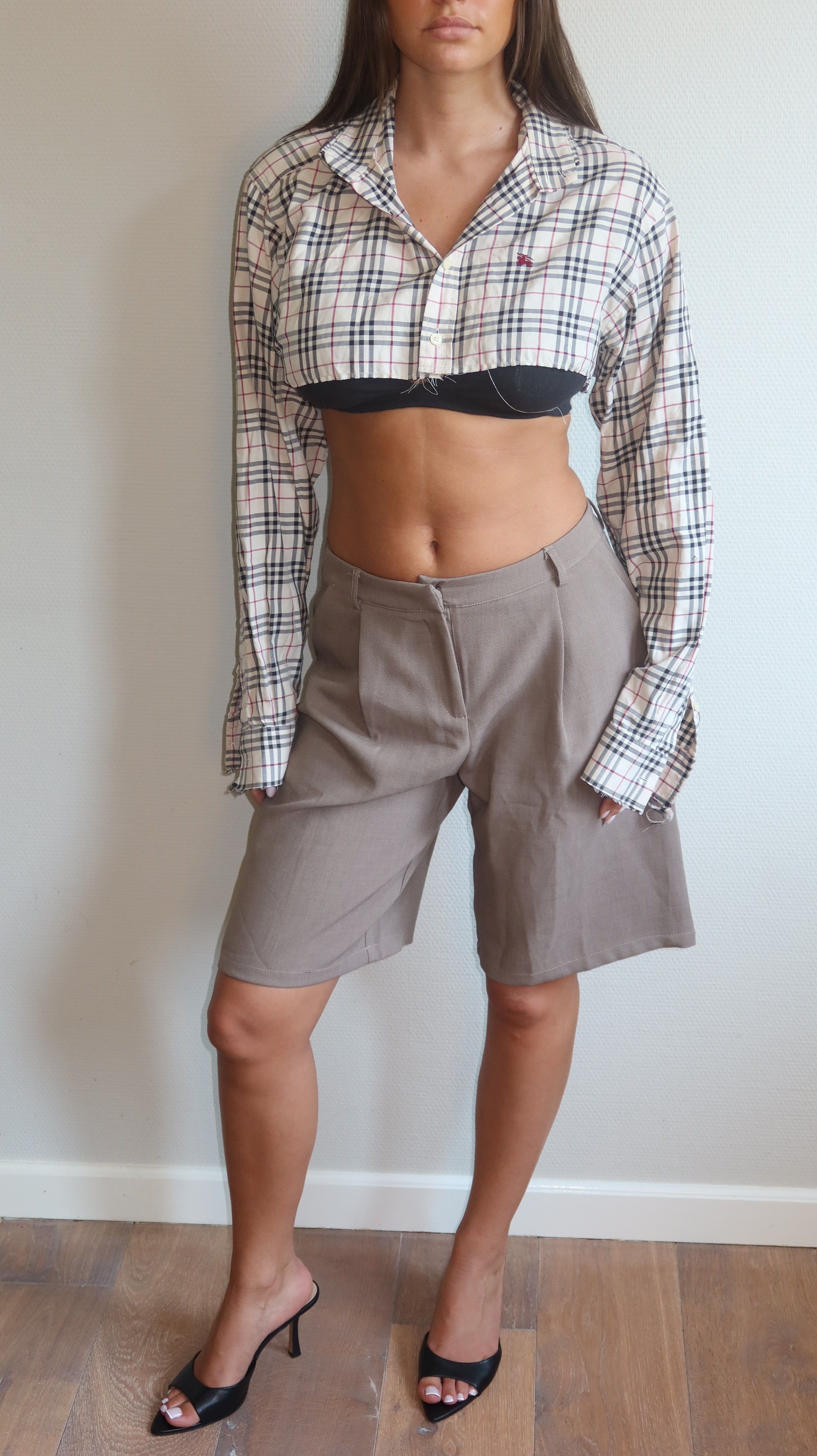 16 REWORKD burberry crop top