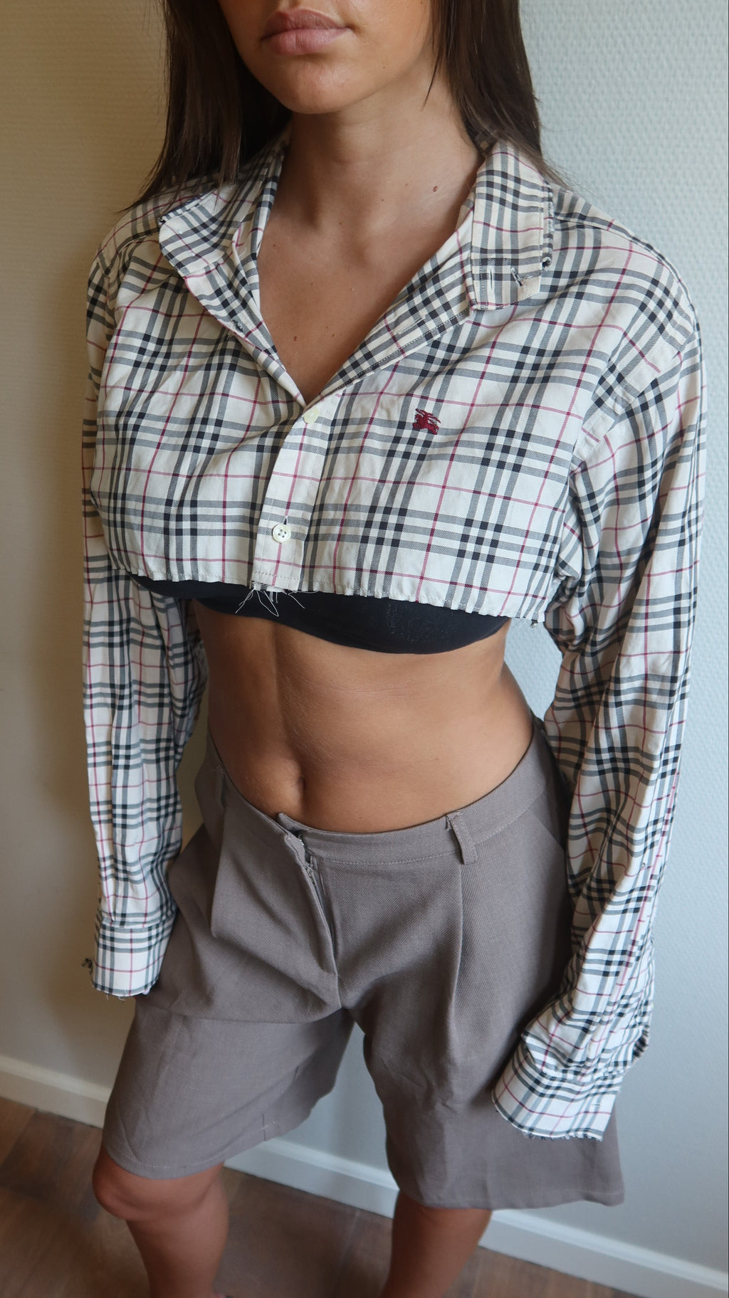 16 REWORKD burberry crop top