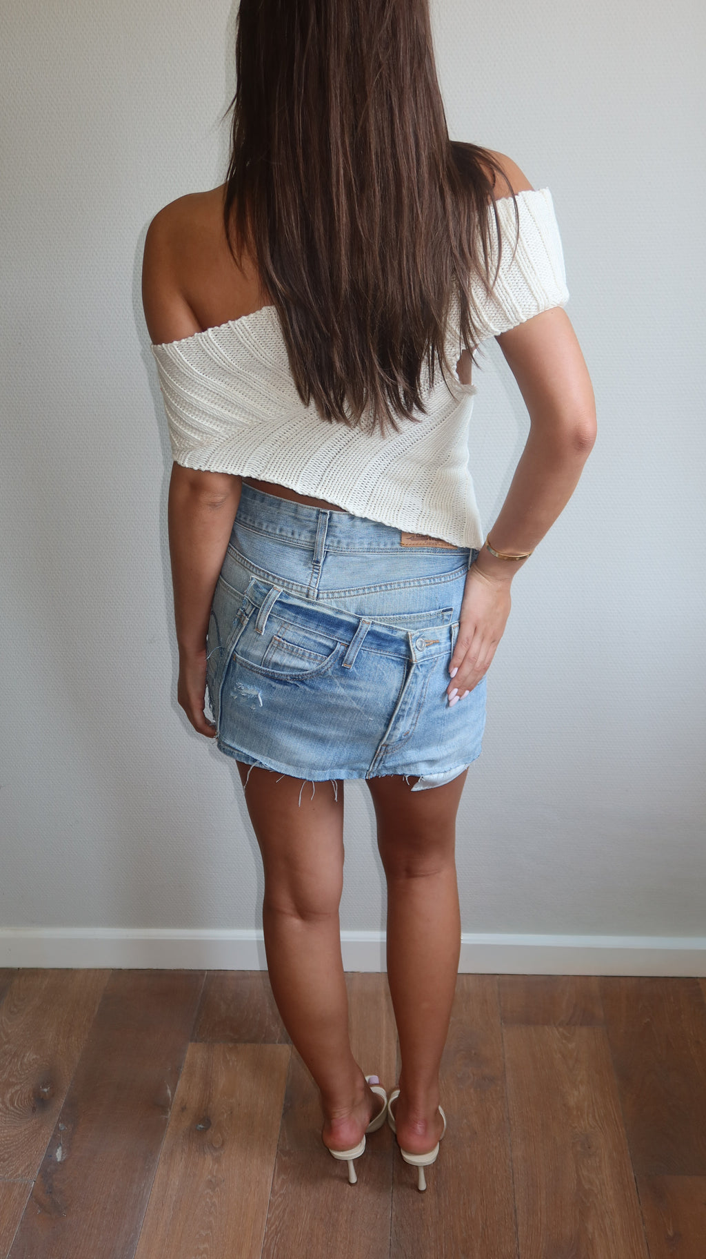 21 REWORKD levi's skirt