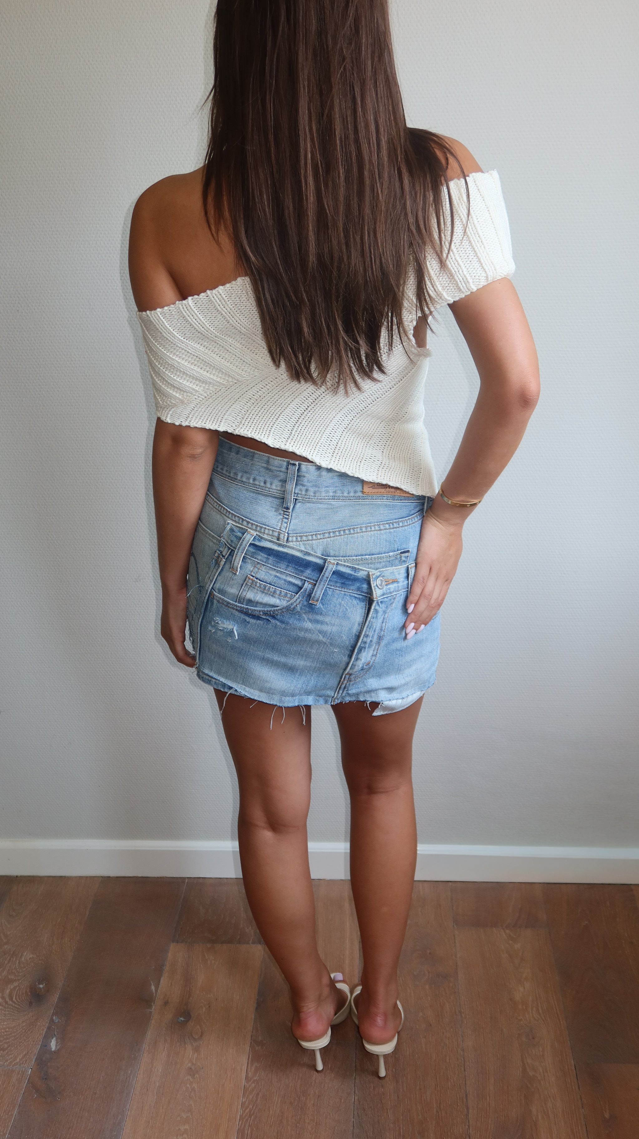 21 REWORKD levi's skirt